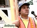 Anthony is working hard, but he speaks to us anyway!  