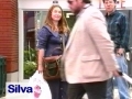 She's wearing a blue dress. what about him?